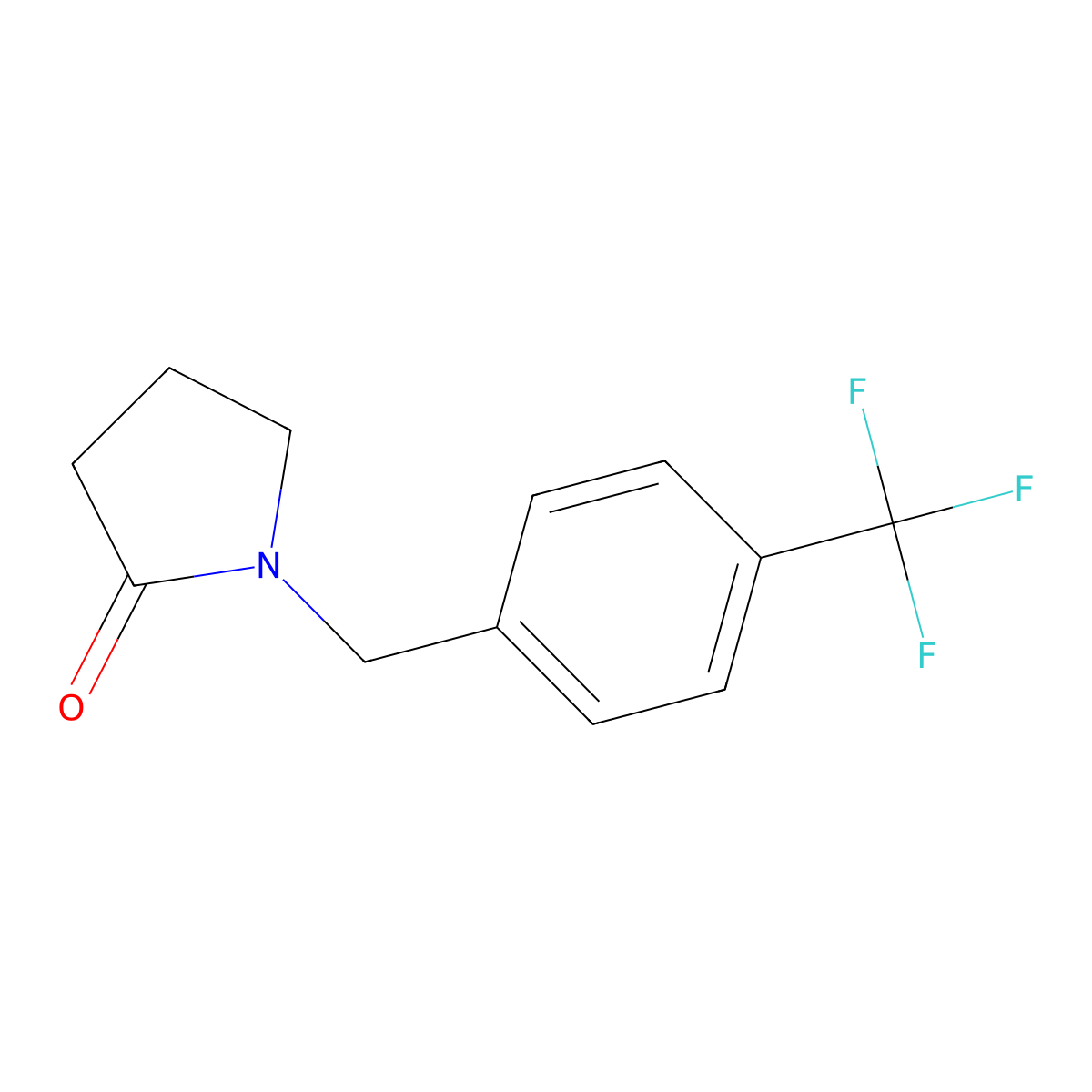 1-[4-(Trifluoromethyl)benzyl]pyrrolidin-2-one molecular structure, CAS 1353087-69-0