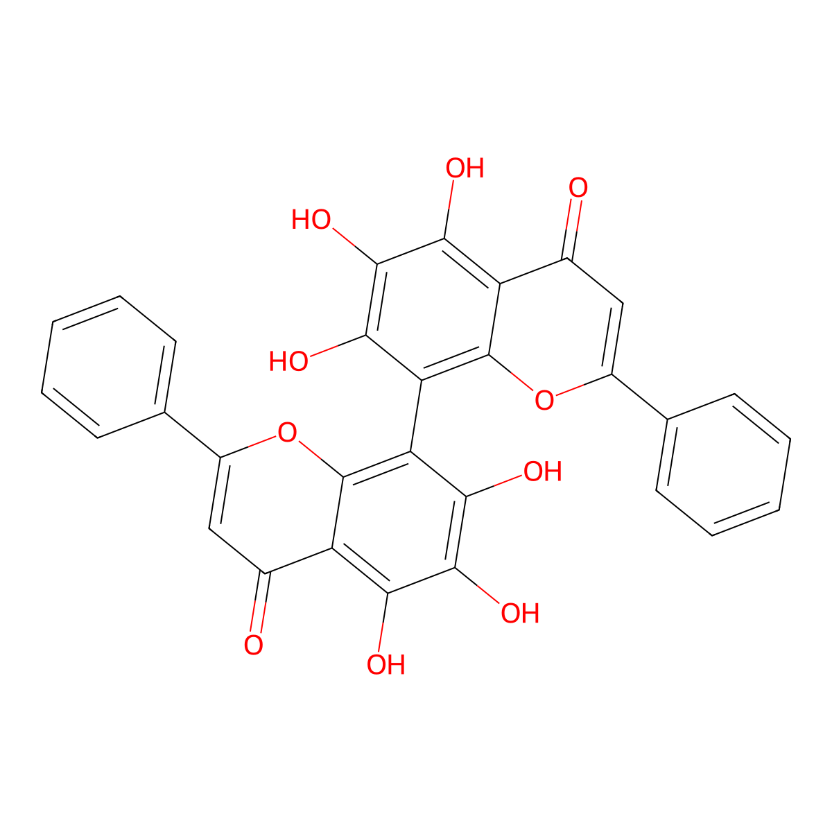 8,8''-Bibaicalein molecular structure, CAS 135309-02-3