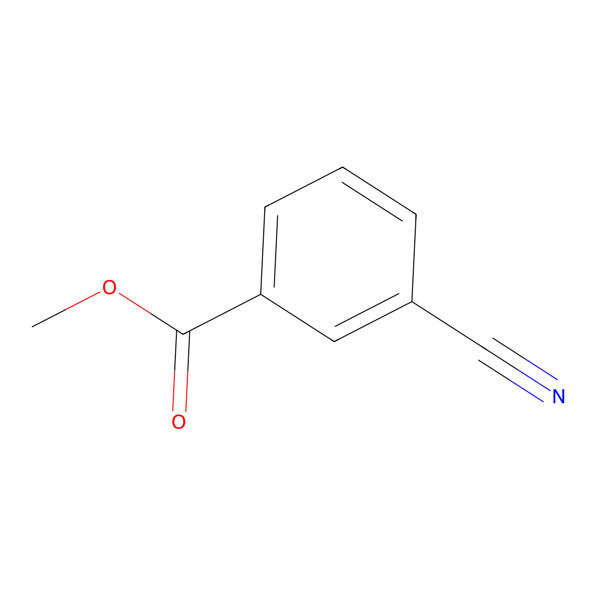Benzoic acid, 3-cyano-, methyl ester molecular structure, CAS 13531-48-1