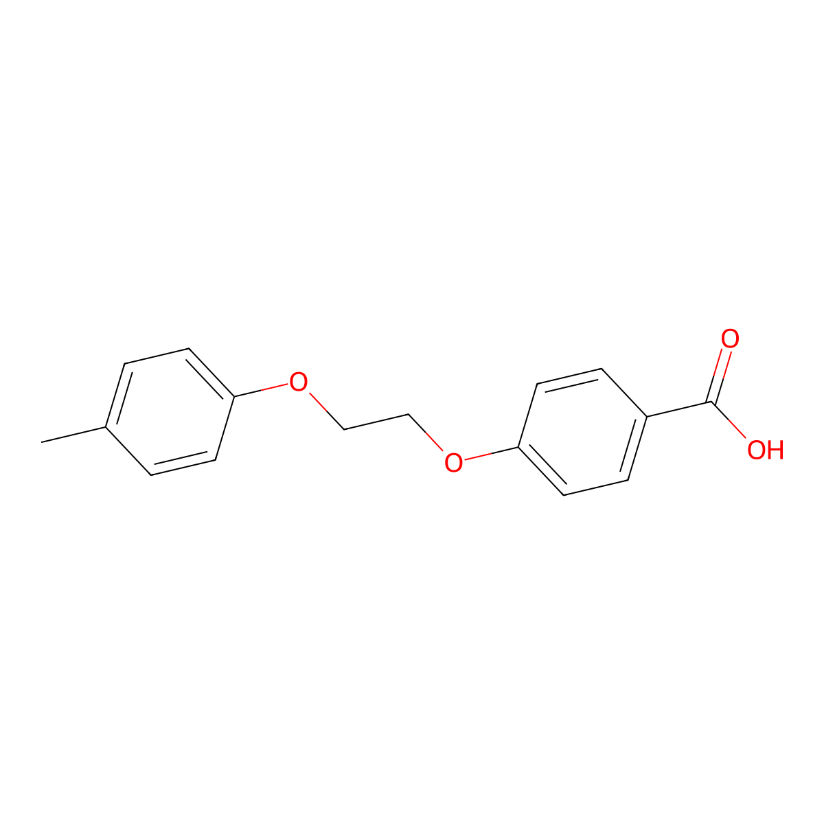 4-[2-(4-Methylphenoxy)ethoxy]benzoic acid molecular structure, CAS 13531-49-2