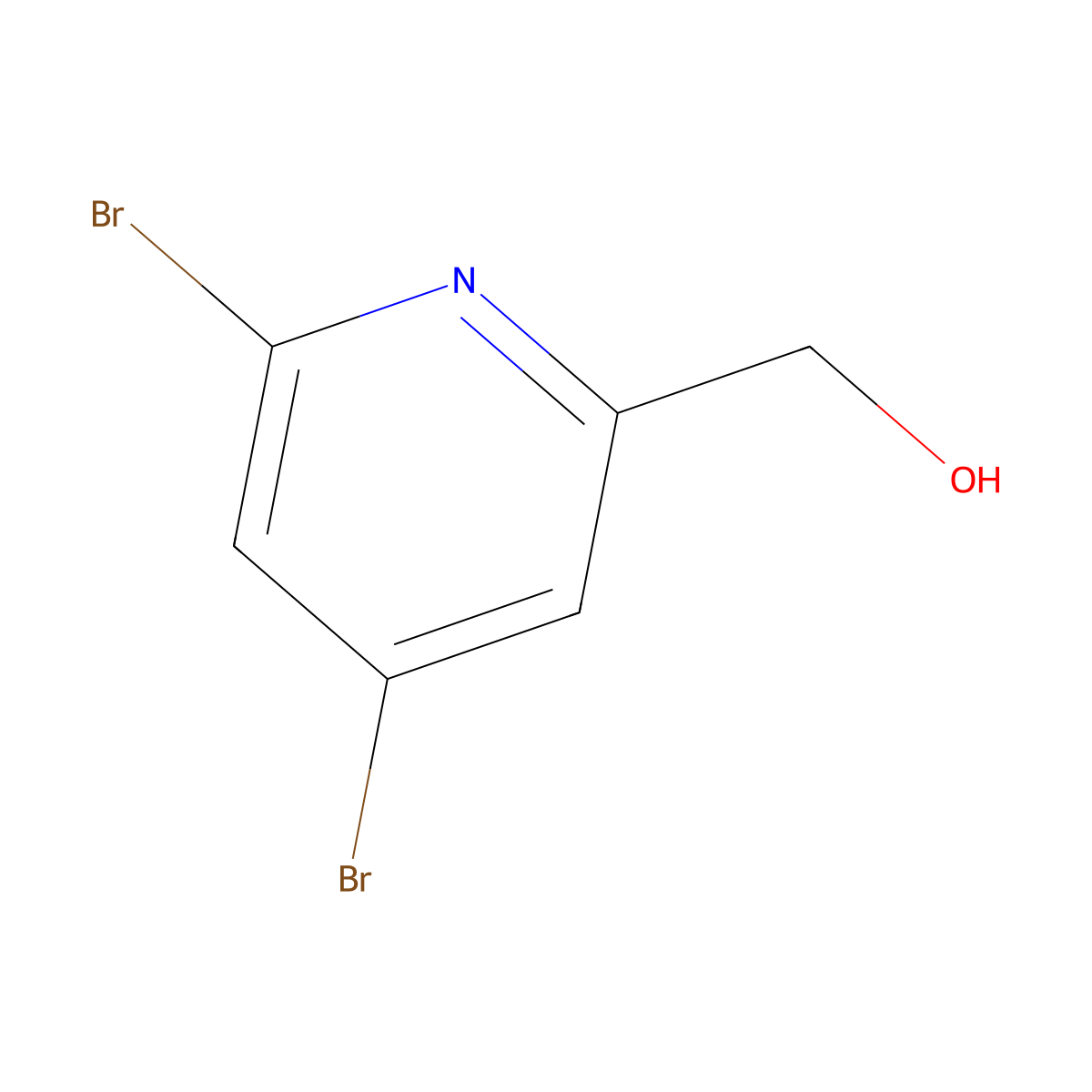 (4,6-Dibromopyridin-2-yl)methanol molecular structure, CAS 1353100-67-0