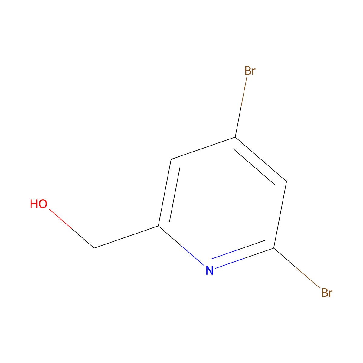 (4,6-Dibromopyridin-2-yl)methanol molecular structure, CAS 1353100-67-0