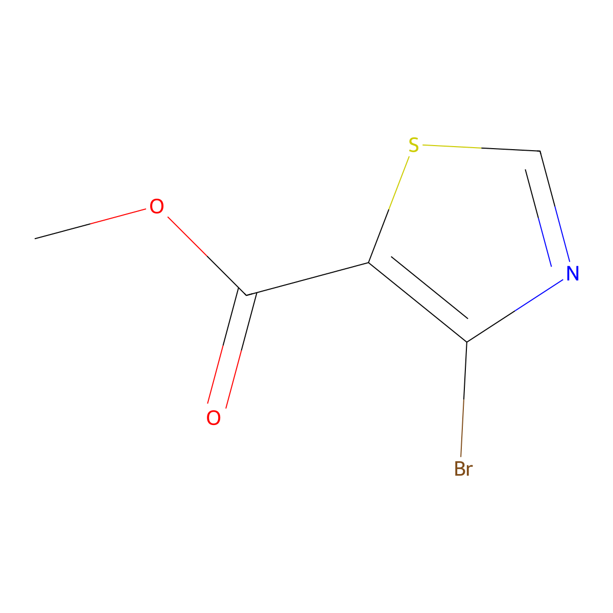 Methyl 4-bromothiazole-5-carboxylate molecular structure, CAS 1353100-73-8