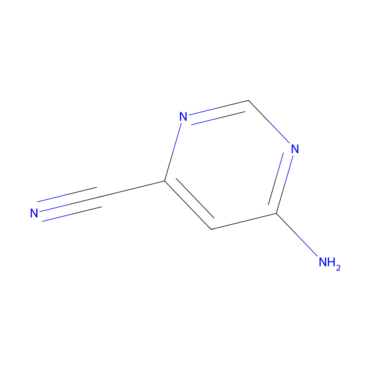 6-Aminopyrimidine-4-carbonitrile molecular structure, CAS 1353100-84-1