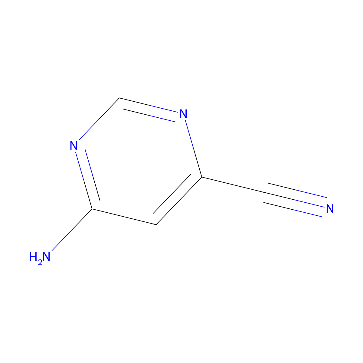 6-Aminopyrimidine-4-carbonitrile molecular structure, CAS 1353100-84-1