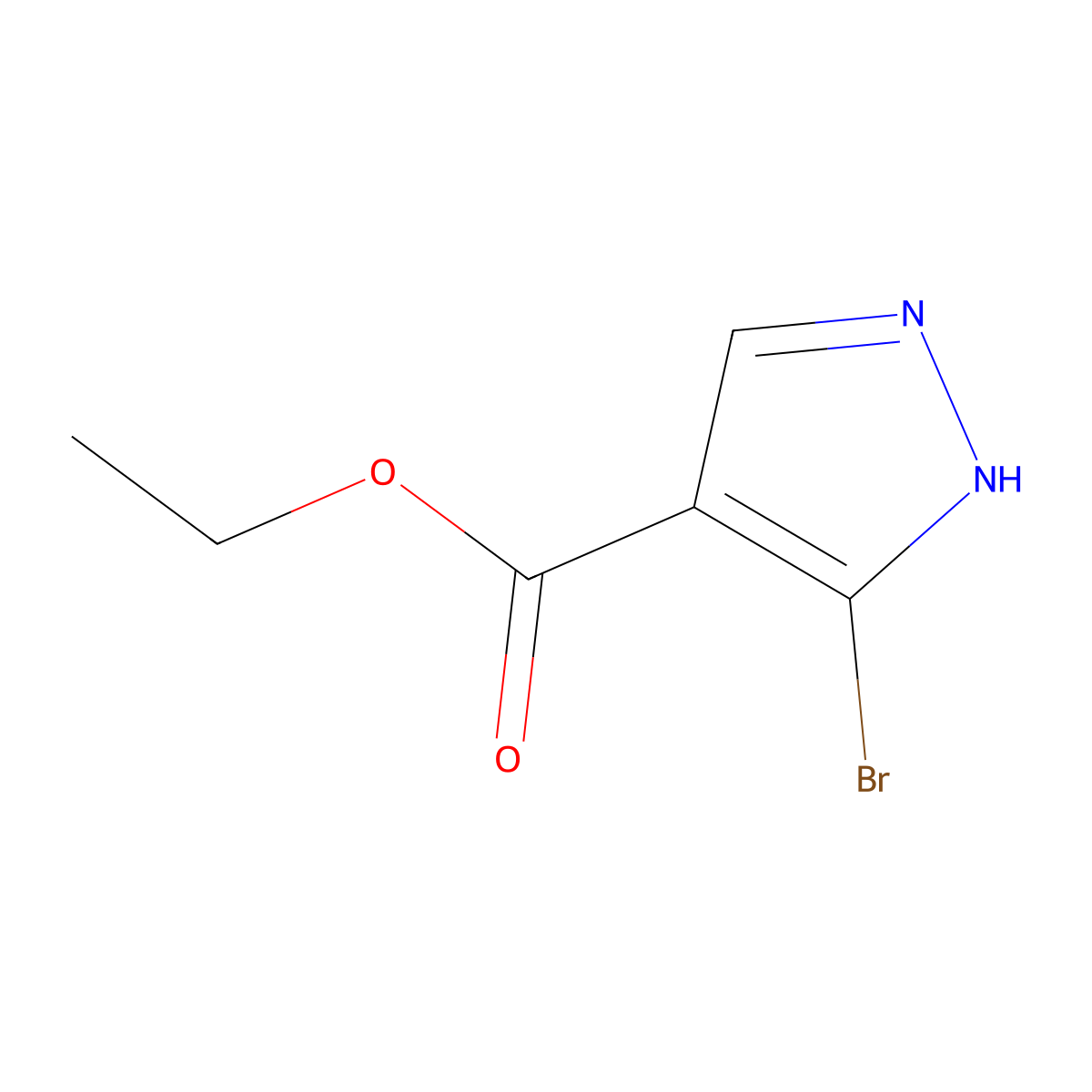 ethyl 3-bromo-1H-pyrazole-4-carboxylate molecular structure, CAS 1353100-91-0