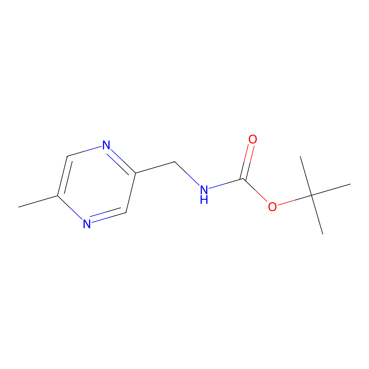 tert-Butyl ((5-methylpyrazin-2-yl)methyl)carbamate molecular structure, CAS 1353100-98-7