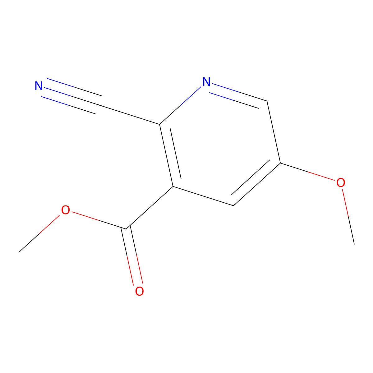 Methyl 2-cyano-5-methoxynicotinate molecular structure, CAS 1353101-02-6