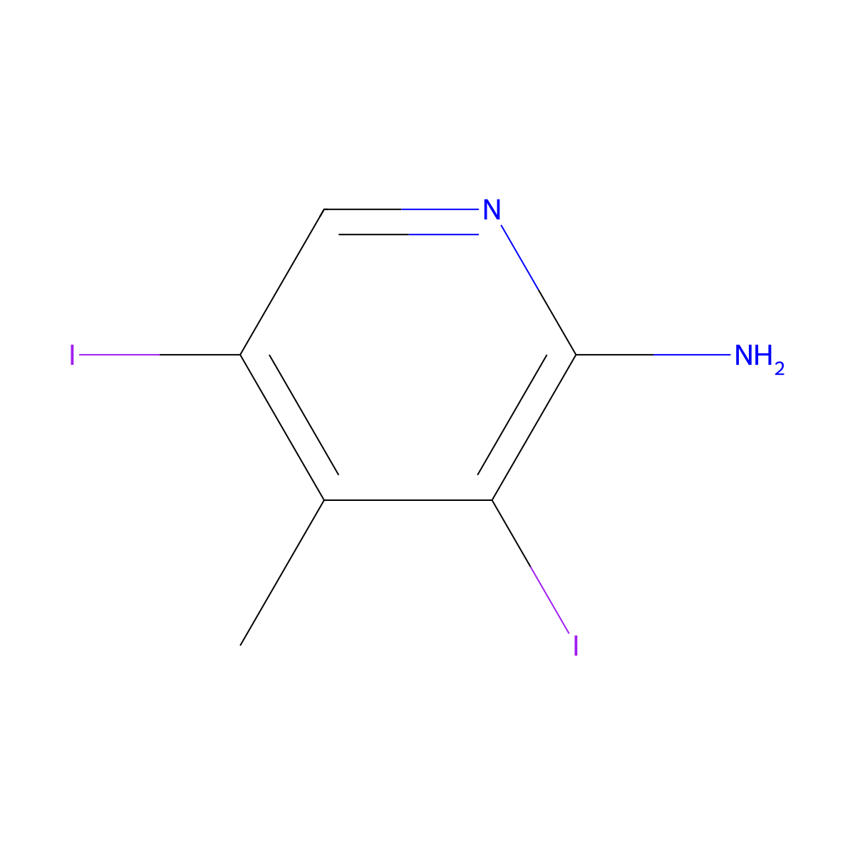 3,5-Diiodo-4-methylpyridin-2-amine molecular structure, CAS 1353101-03-7