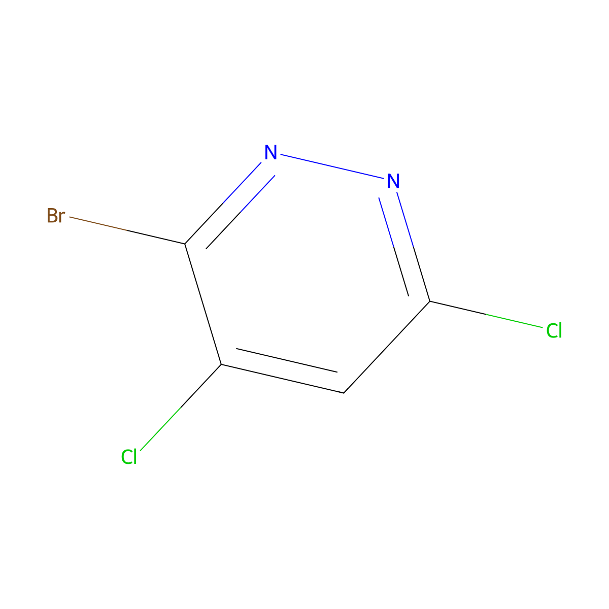 3-Bromo-4,6-dichloropyridazine molecular structure, CAS 1353101-04-8
