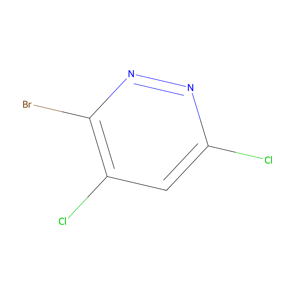 3-Bromo-4,6-dichloropyridazine molecular structure, CAS 1353101-04-8