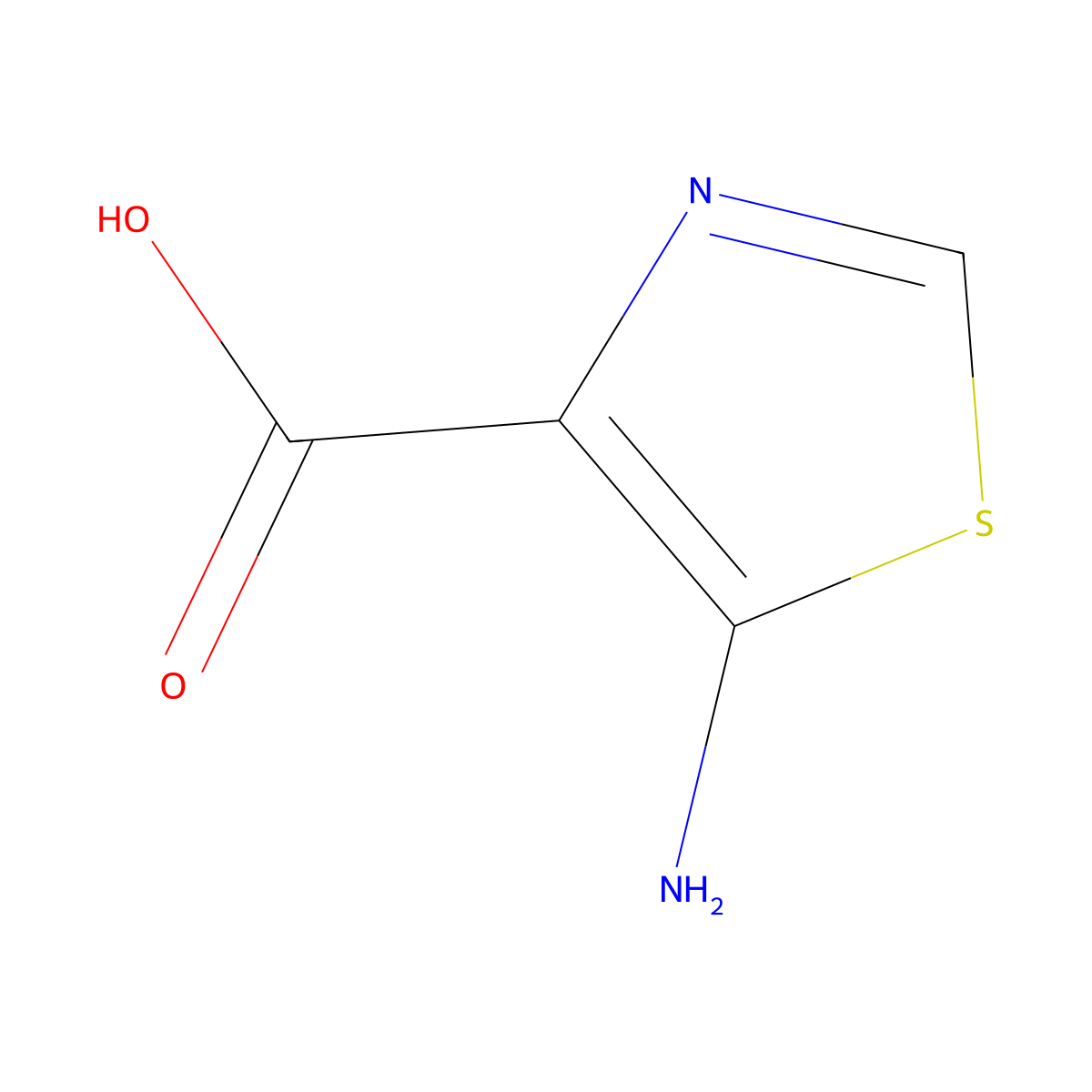 5-Amino-1,3-thiazole-4-carboxylic acid molecular structure, CAS 1353101-13-9