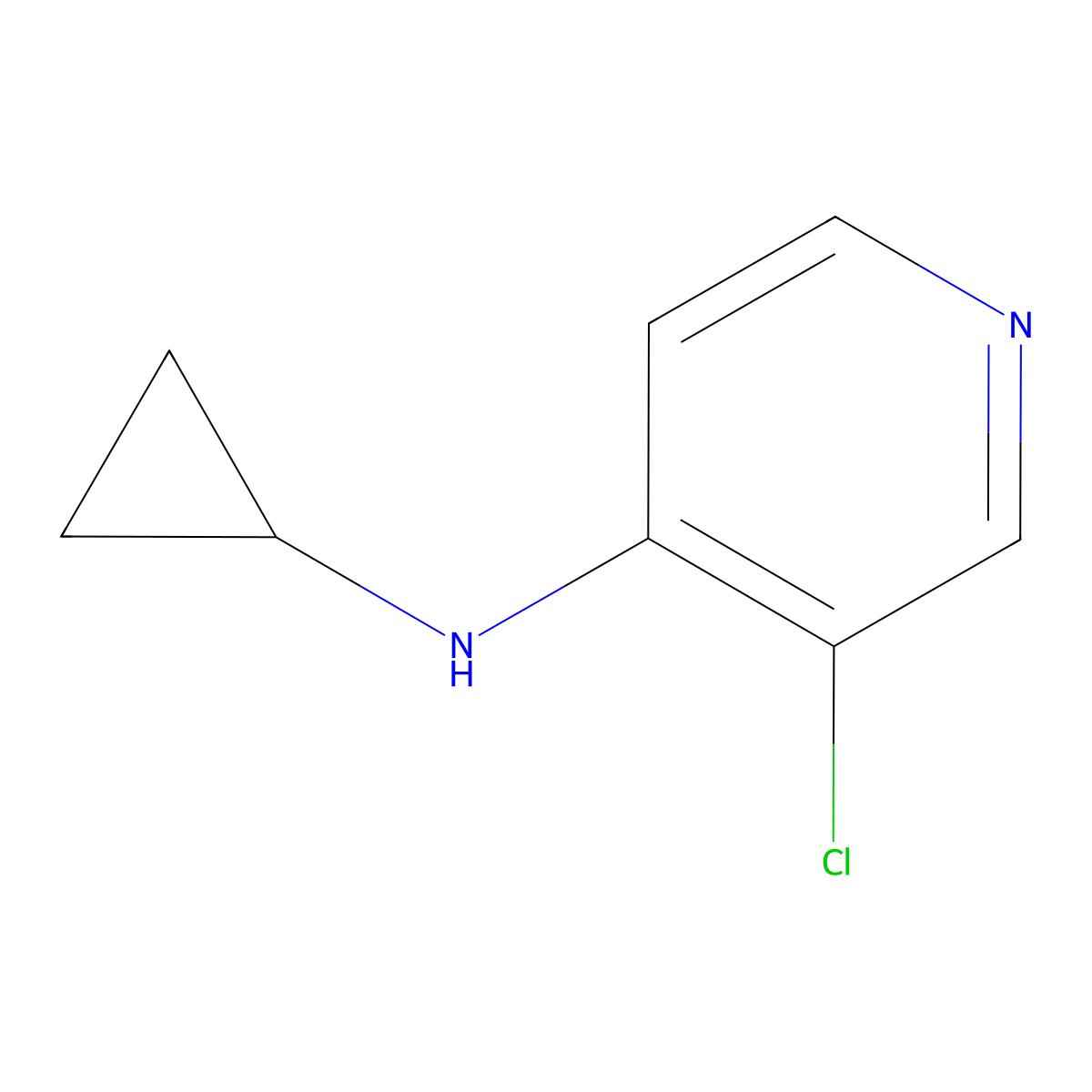 3-chloro-N-cyclopropylpyridin-4-amine molecular structure, CAS 1353101-14-0
