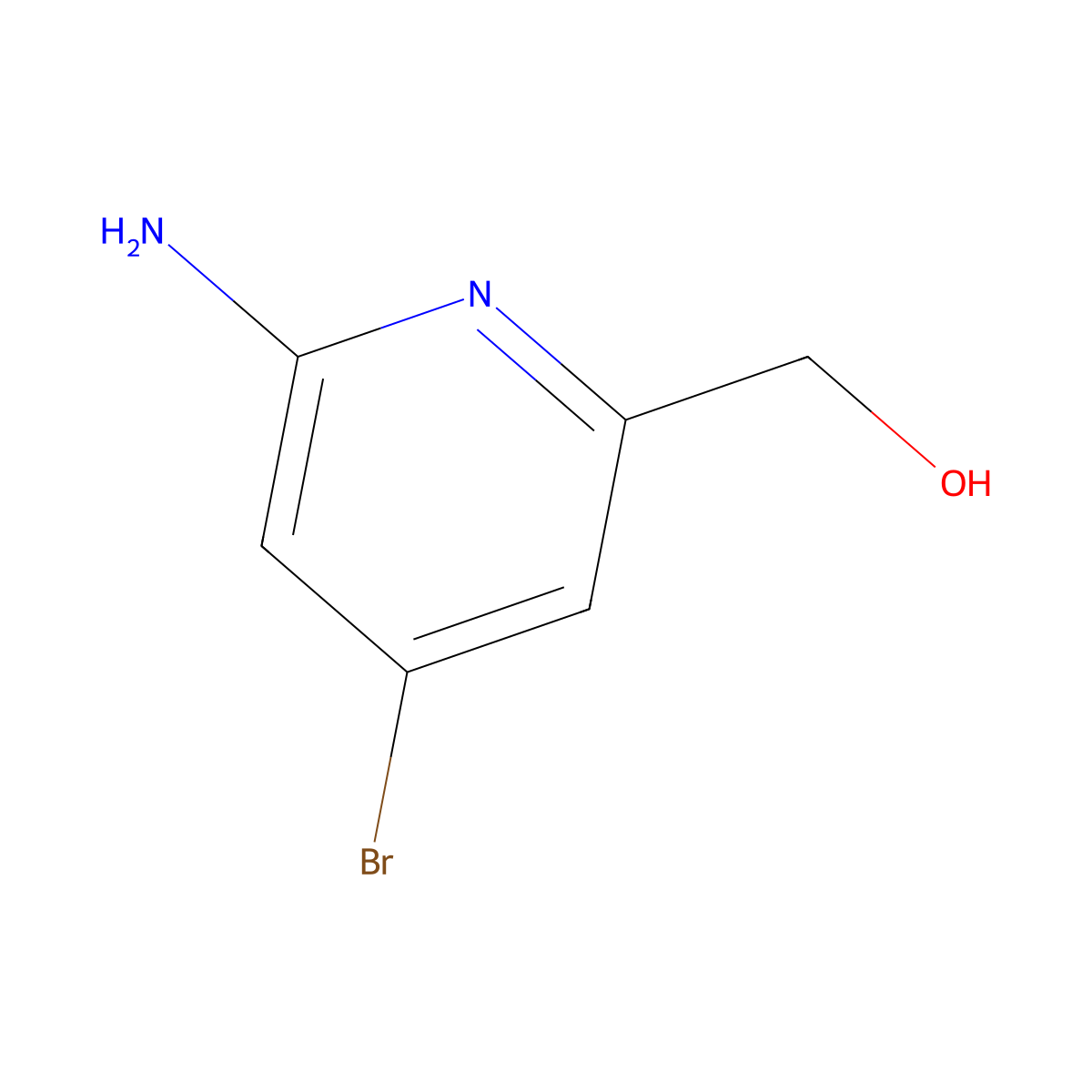 (6-Amino-4-bromopyridin-2-yl)methanol molecular structure, CAS 1353101-26-4