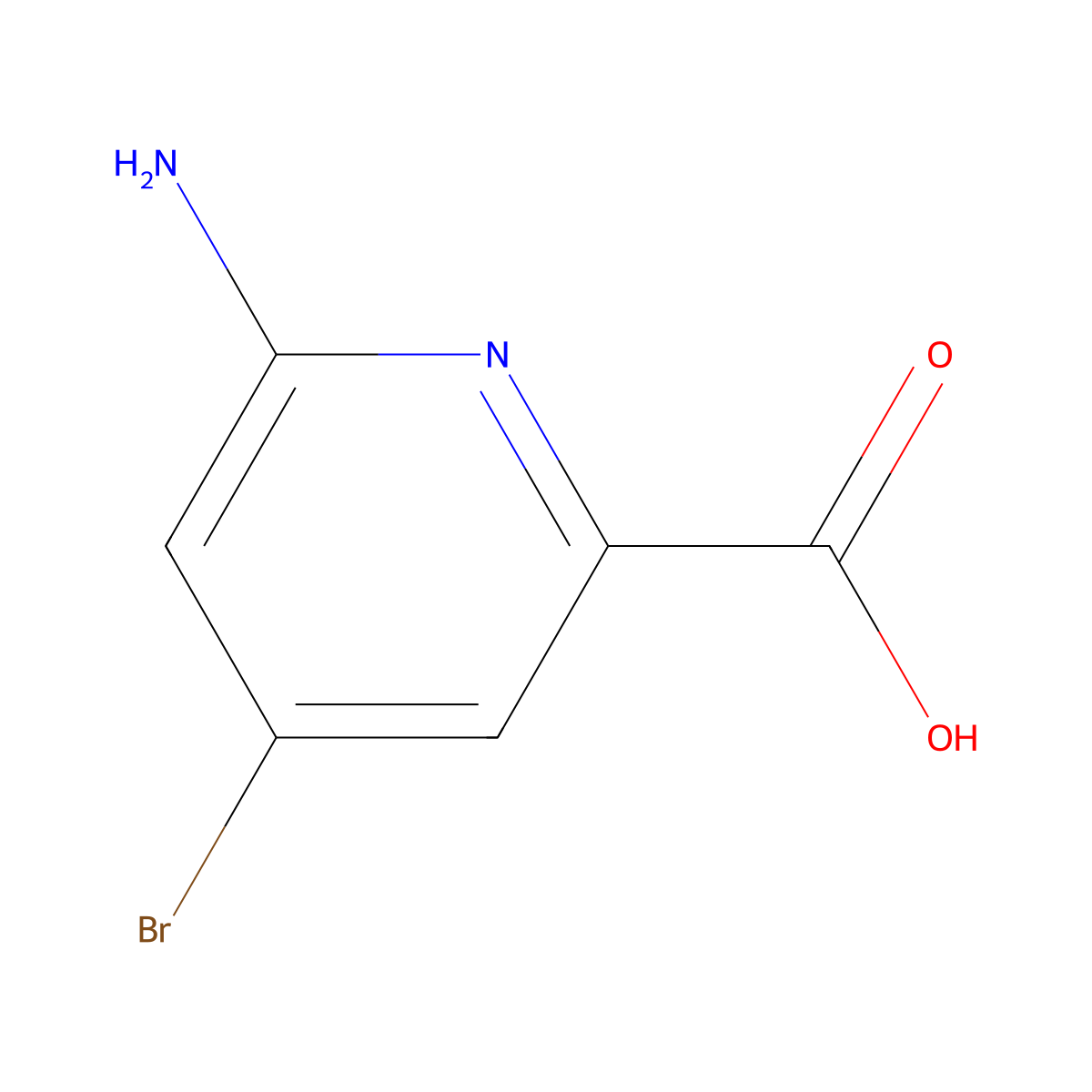 6-Amino-4-bromopicolinic acid molecular structure, CAS 1353101-32-2
