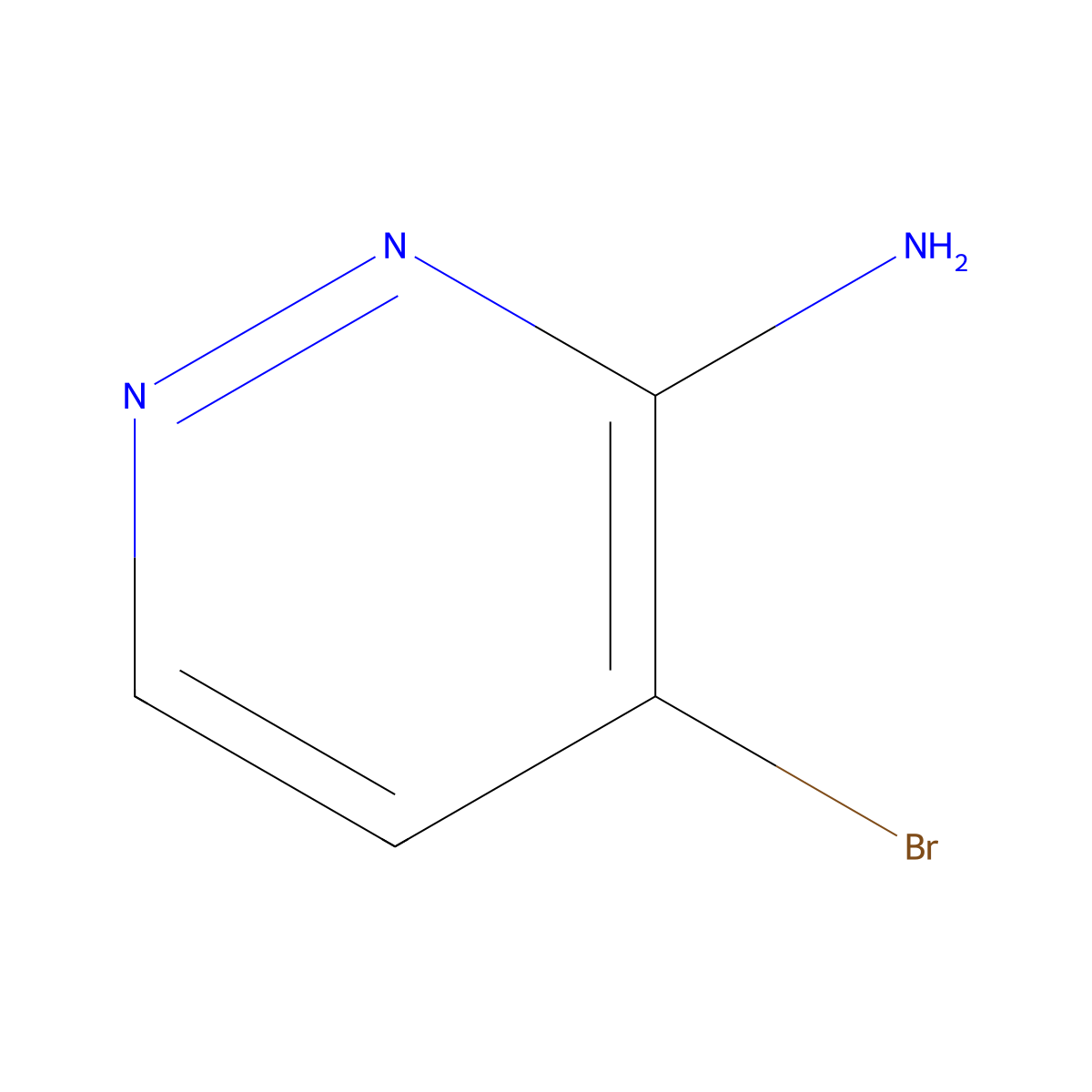4-Bromopyridazin-3-amine molecular structure, CAS 1353101-33-3