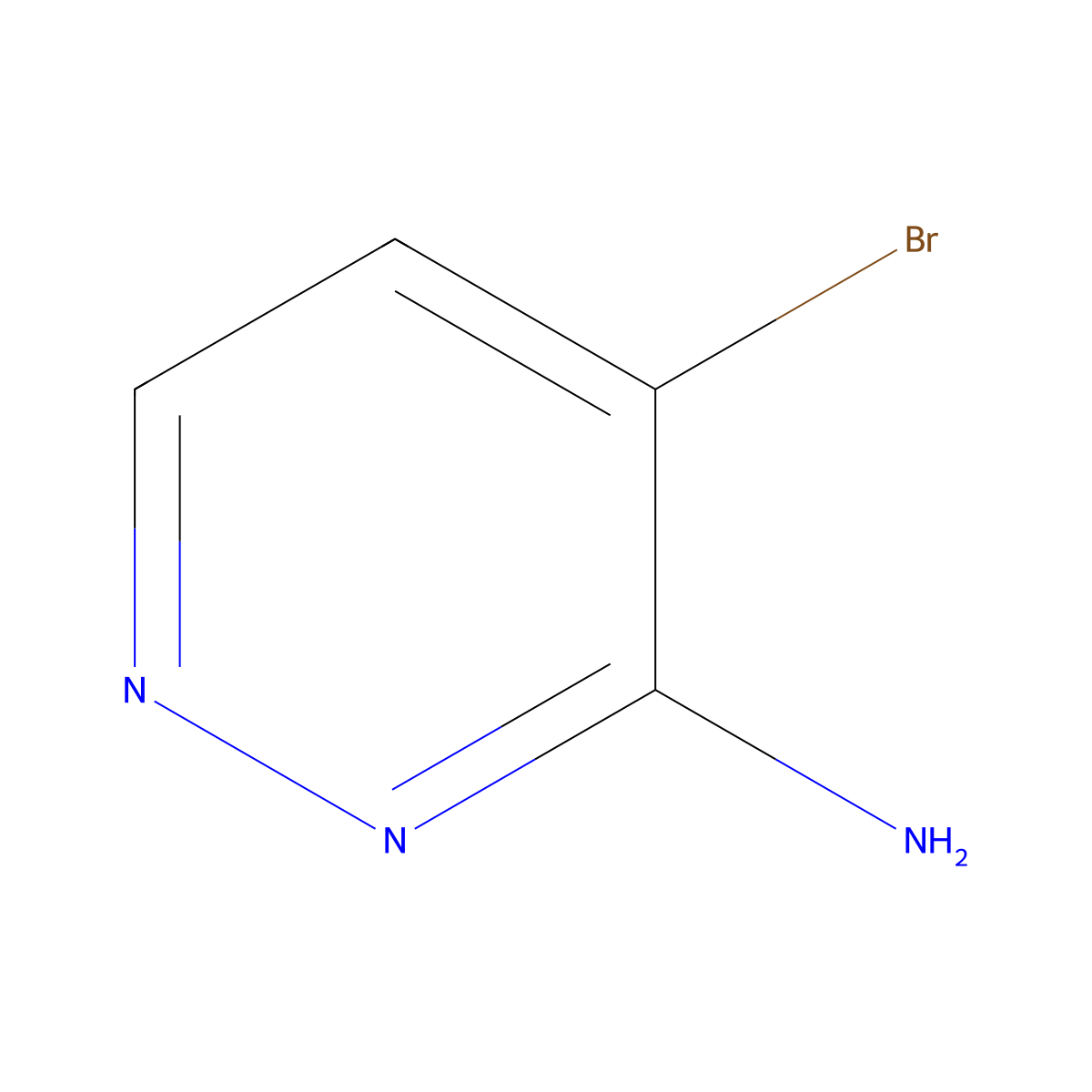 4-Bromopyridazin-3-amine molecular structure, CAS 1353101-33-3