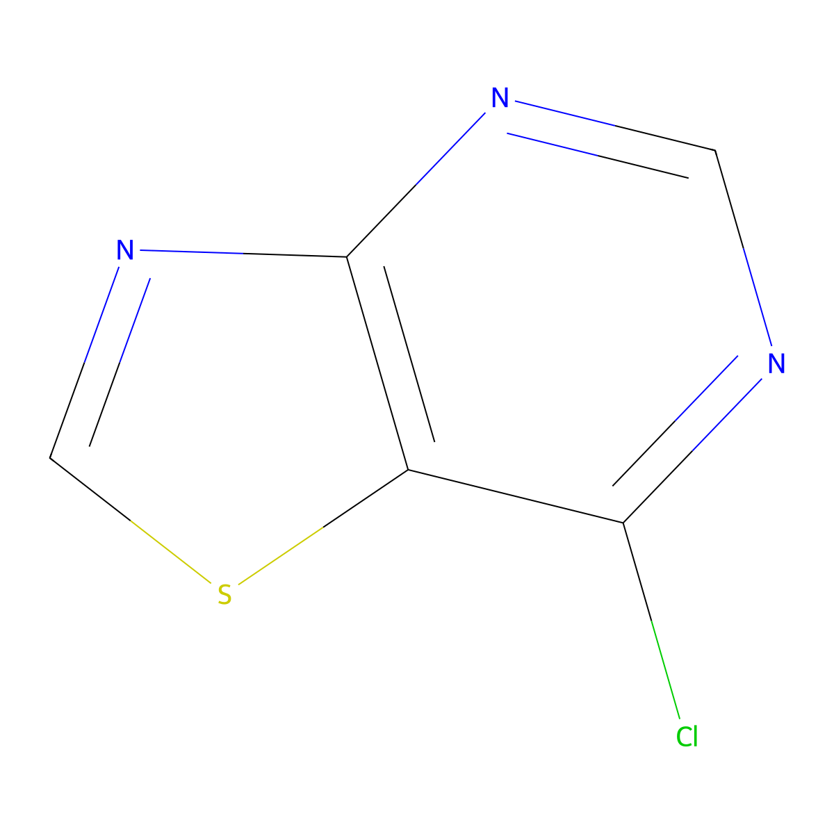 7-Chloro-(1,3)thiazolo(4,5-d)pyrimidine molecular structure, CAS 1353101-37-7