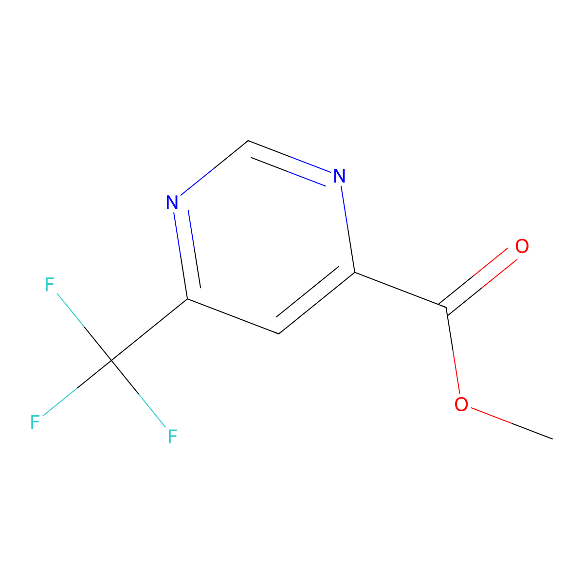 Methyl 6-(trifluoromethyl)pyrimidine-4-carboxylate molecular structure, CAS 1353101-38-8