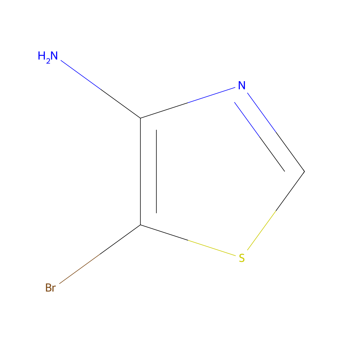 5-Bromothiazol-4-amine molecular structure, CAS 1353101-50-4
