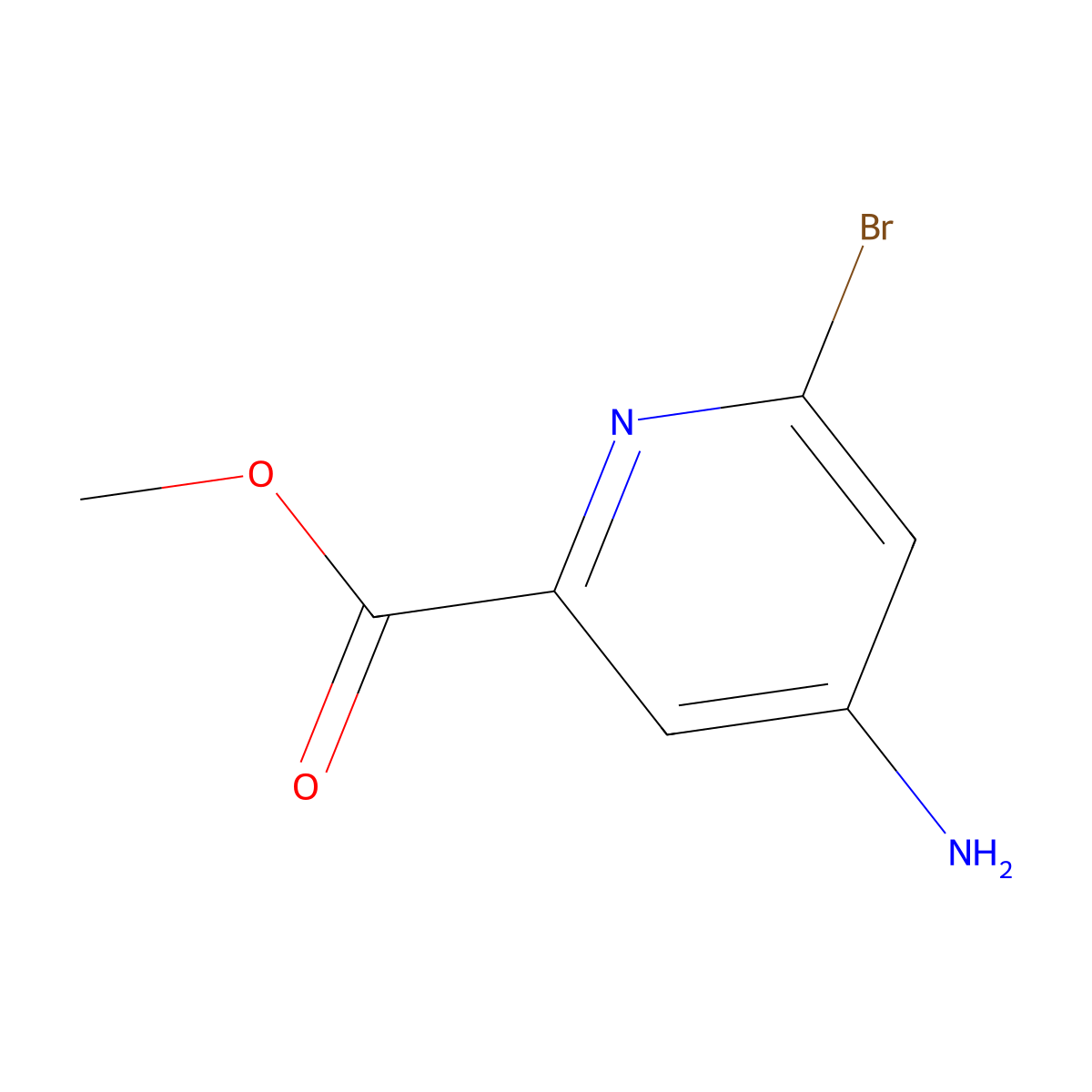 Methyl 4-amino-6-bromopicolinate molecular structure, CAS 1353101-52-6