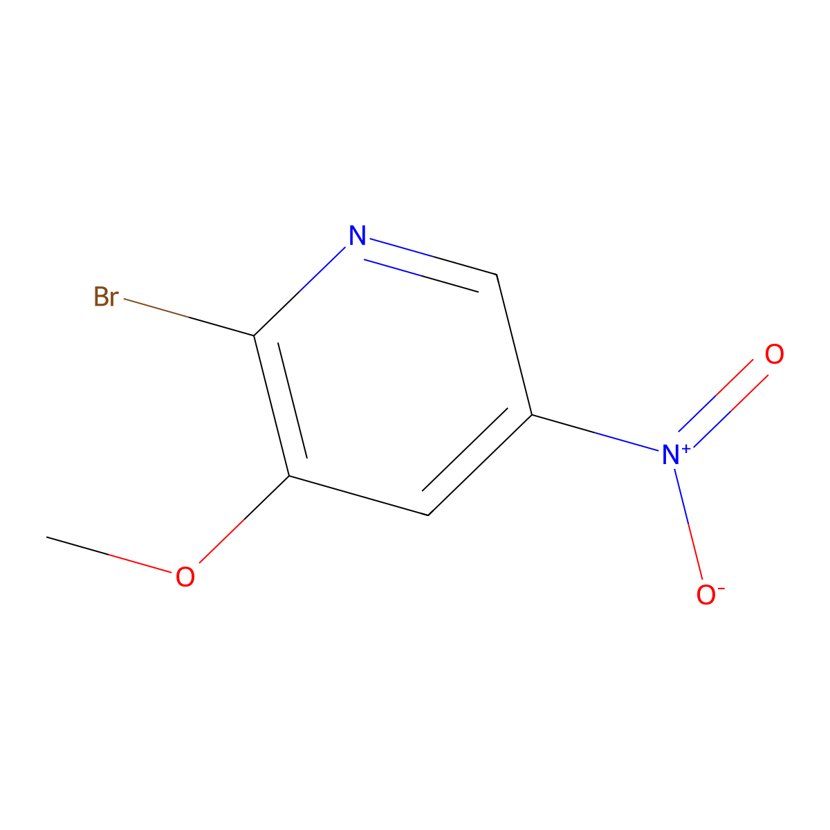 2-Bromo-3-methoxy-5-nitropyridine molecular structure, CAS 1353101-84-4