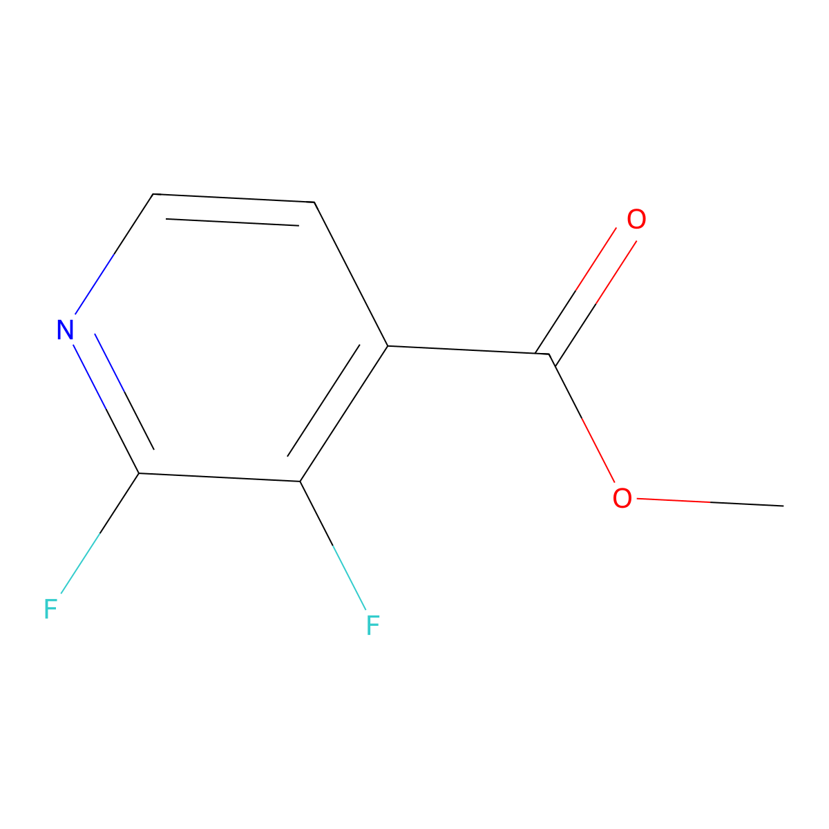 Methyl 2,3-difluoroisonicotinate molecular structure, CAS 1353102-03-0