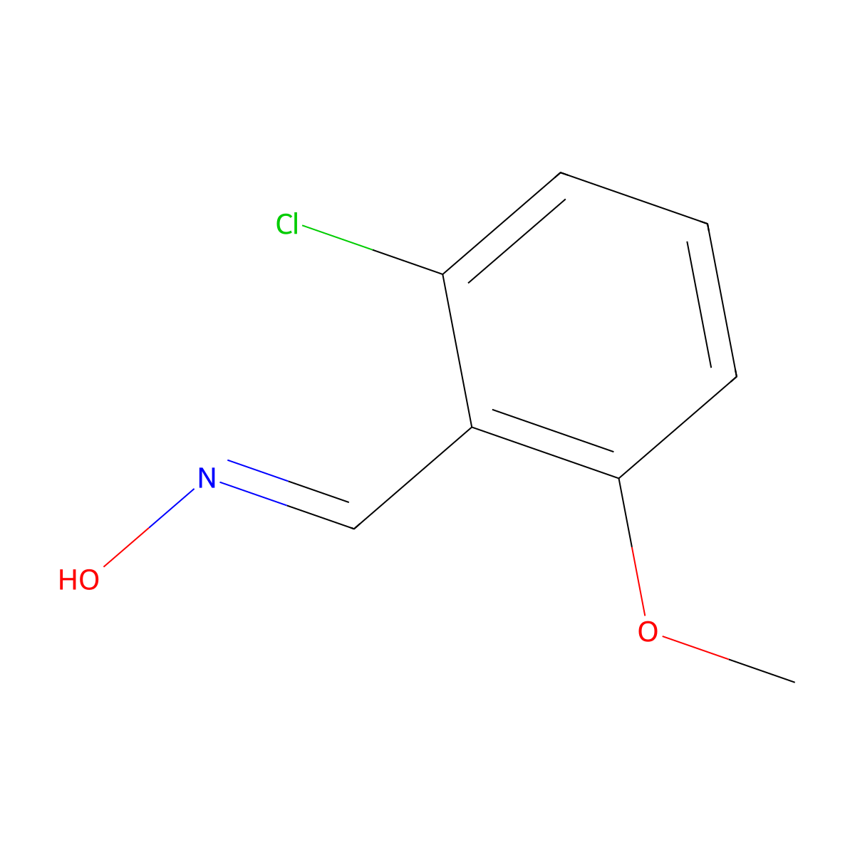 2-Chloro-6-methoxybenzaldehyde oxime molecular structure, CAS 1353119-29-5