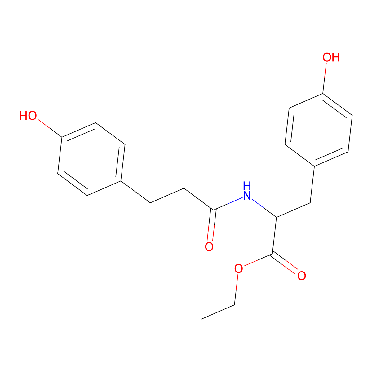 Deamino-Tyr-Tyr ethyl ester molecular structure, CAS 135313-59-6
