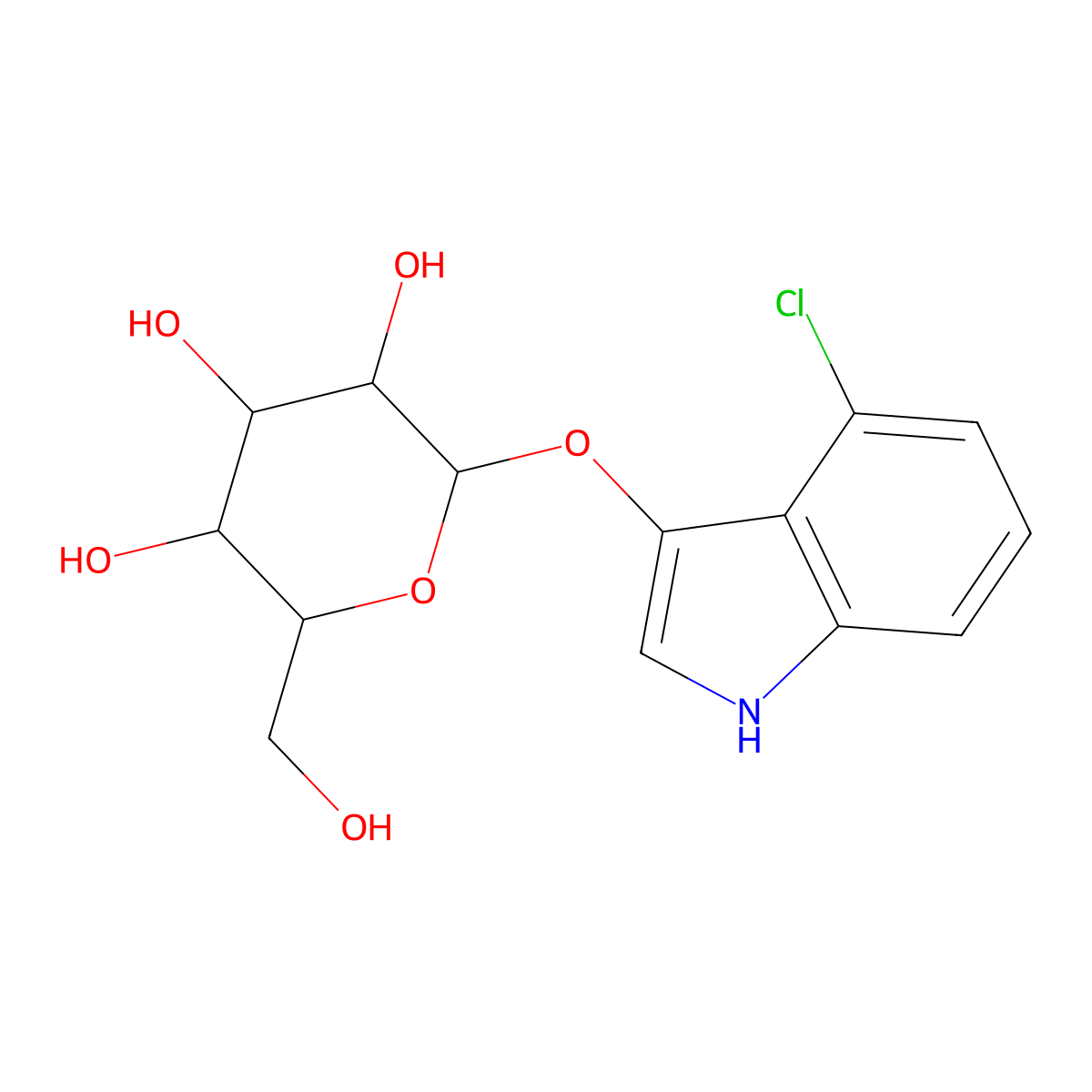 4-Chloro-3-indolyl beta-D-galactopyranoside molecular structure, CAS 135313-63-2