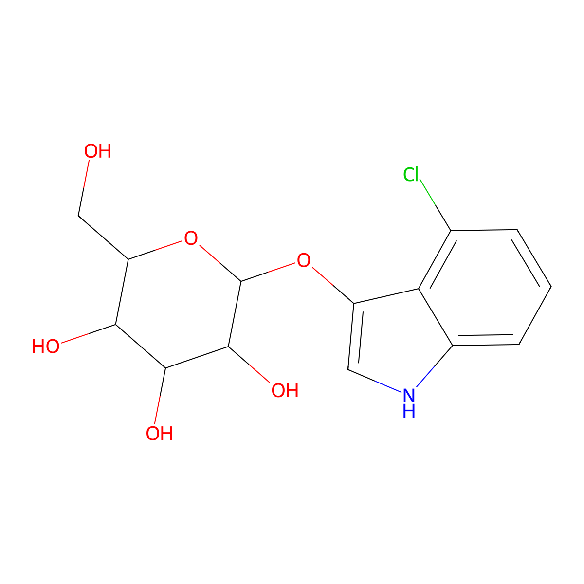 4-Chloro-3-indolyl beta-D-galactopyranoside molecular structure, CAS 135313-63-2