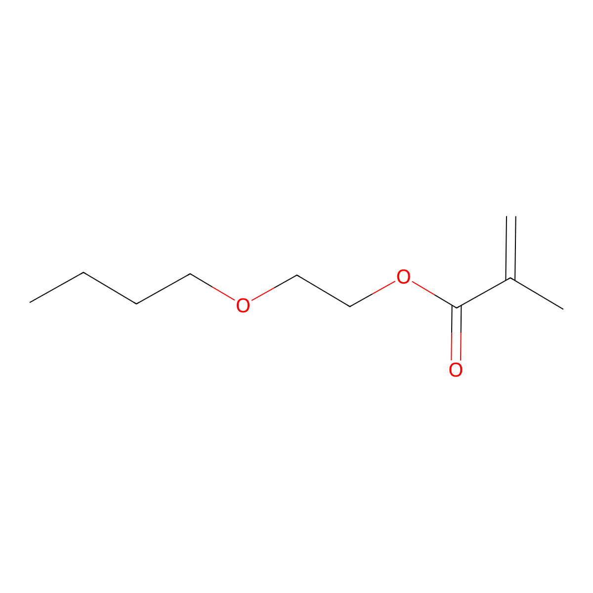 2-Butoxyethyl methacrylate molecular structure, CAS 13532-94-0