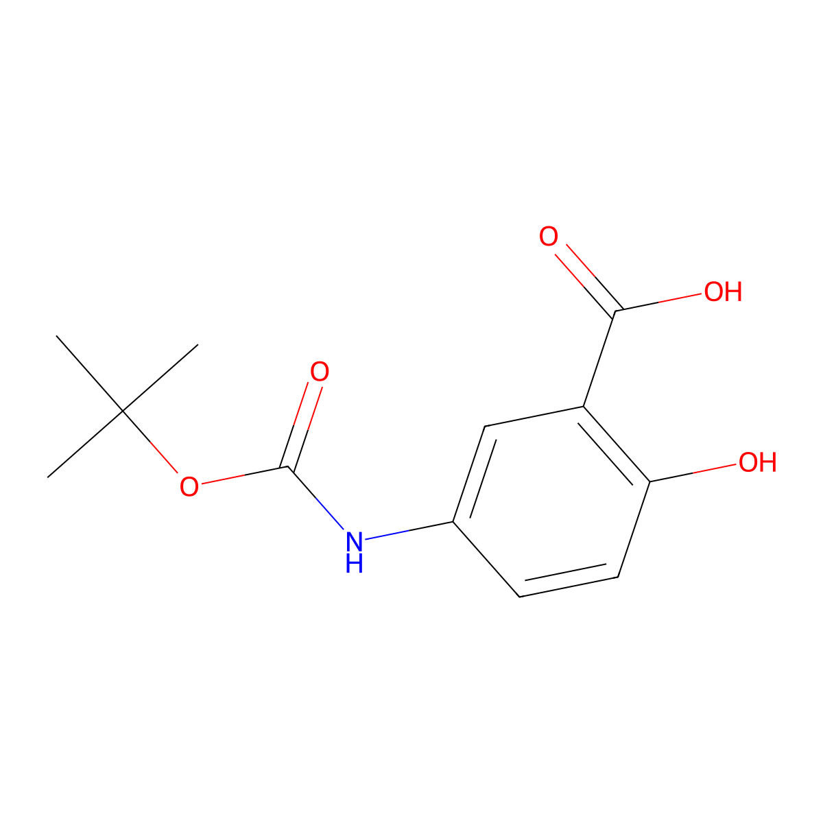5-(N-tert-Butoxycarbonylamino)salicylic Acid molecular structure, CAS 135321-95-8