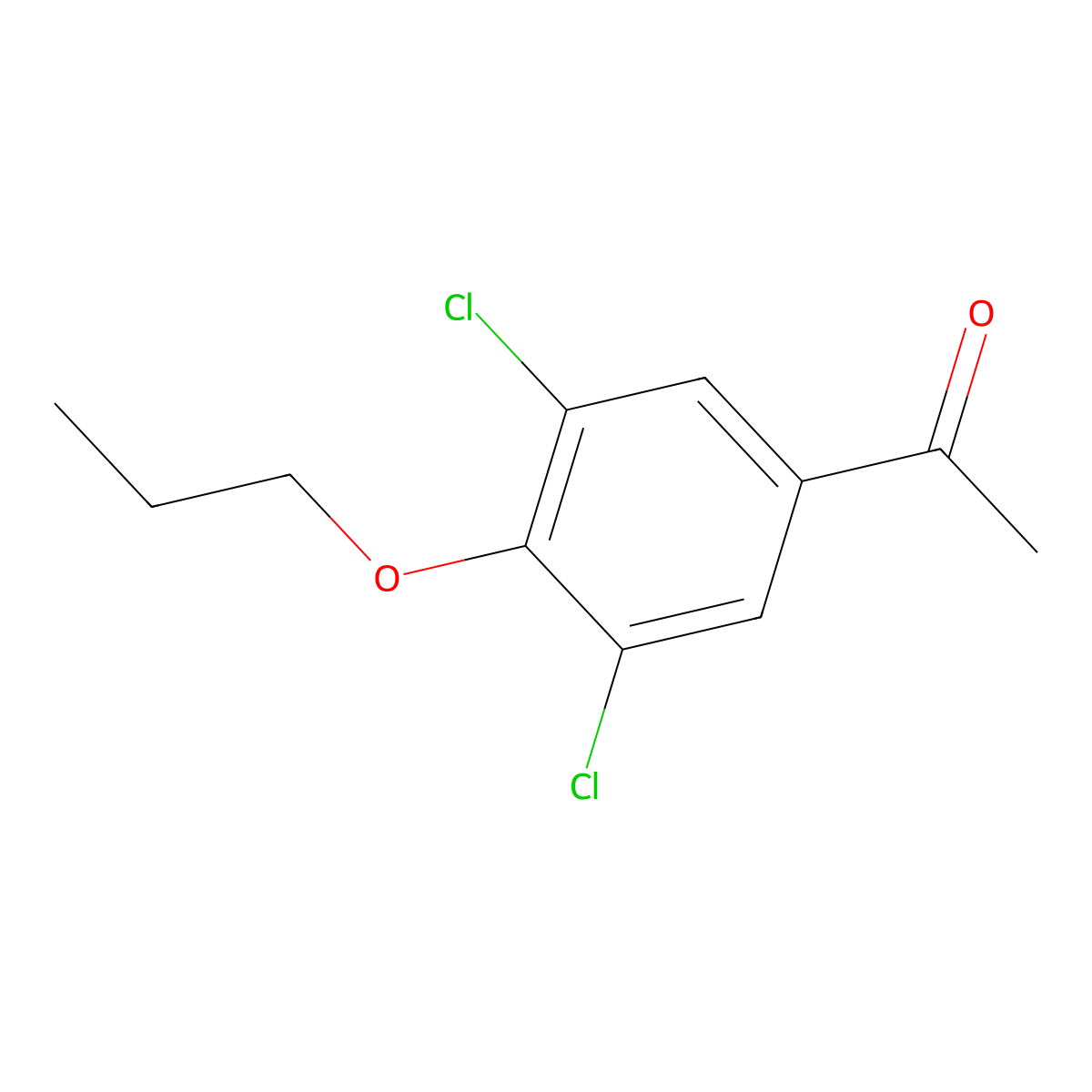 1-(3,5-Dichloro-4-propoxyphenyl)ethanone molecular structure, CAS 1353220-44-6