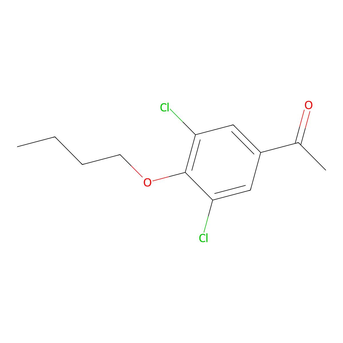 1-(4-Butoxy-3,5-dichlorophenyl)ethanone molecular structure, CAS 1353220-96-8