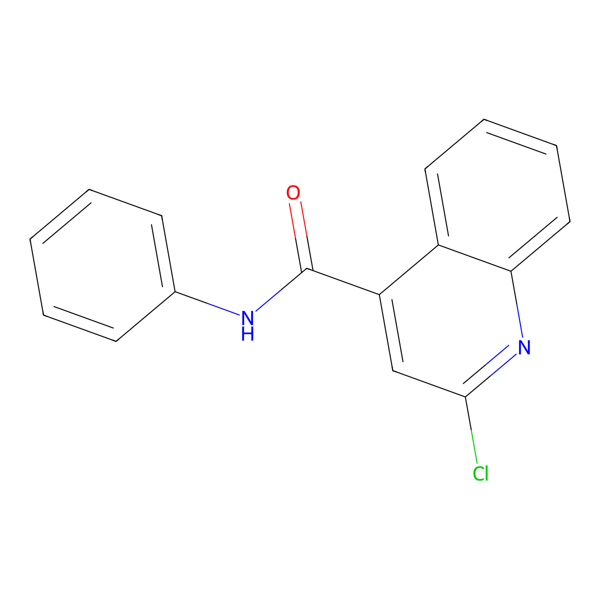 2-chloro-N-phenylquinoline-4-carboxamide molecular structure, CAS 135323-86-3