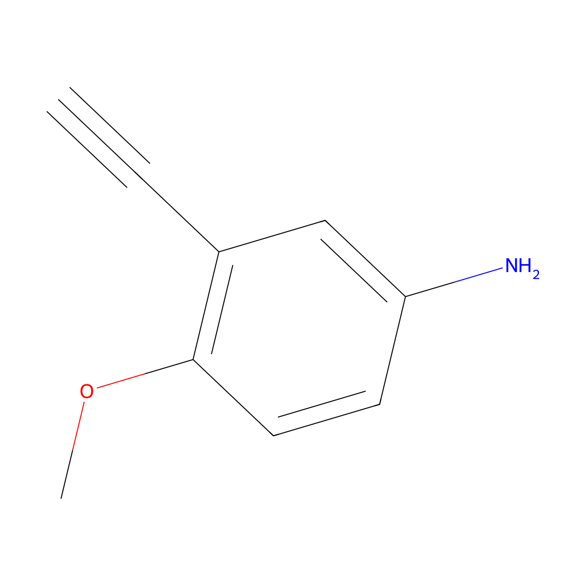 3-Ethynyl-4-methoxyaniline molecular structure, CAS 1353245-64-3
