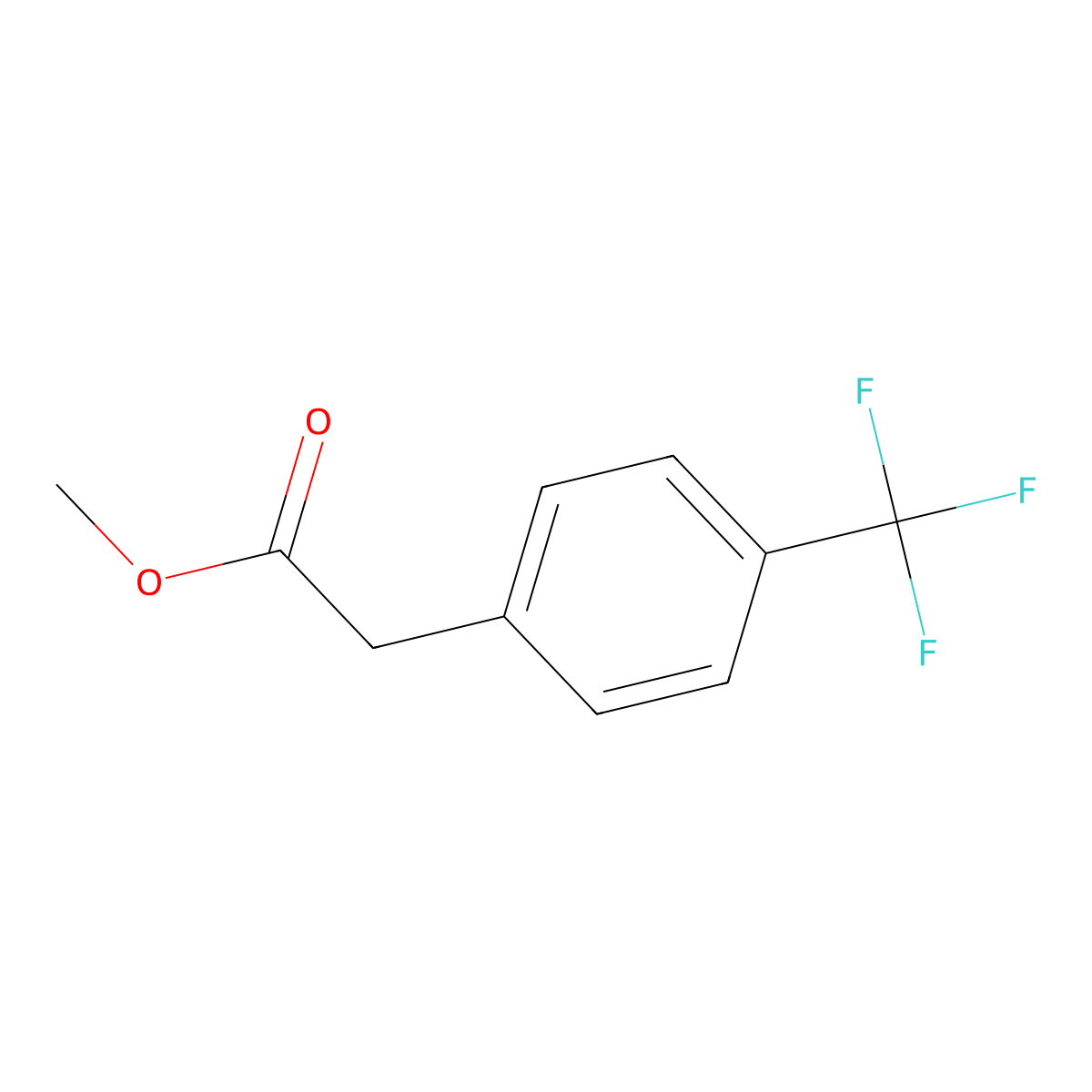 Methyl 2-(4-(trifluoromethyl)phenyl)acetate molecular structure, CAS 135325-18-7