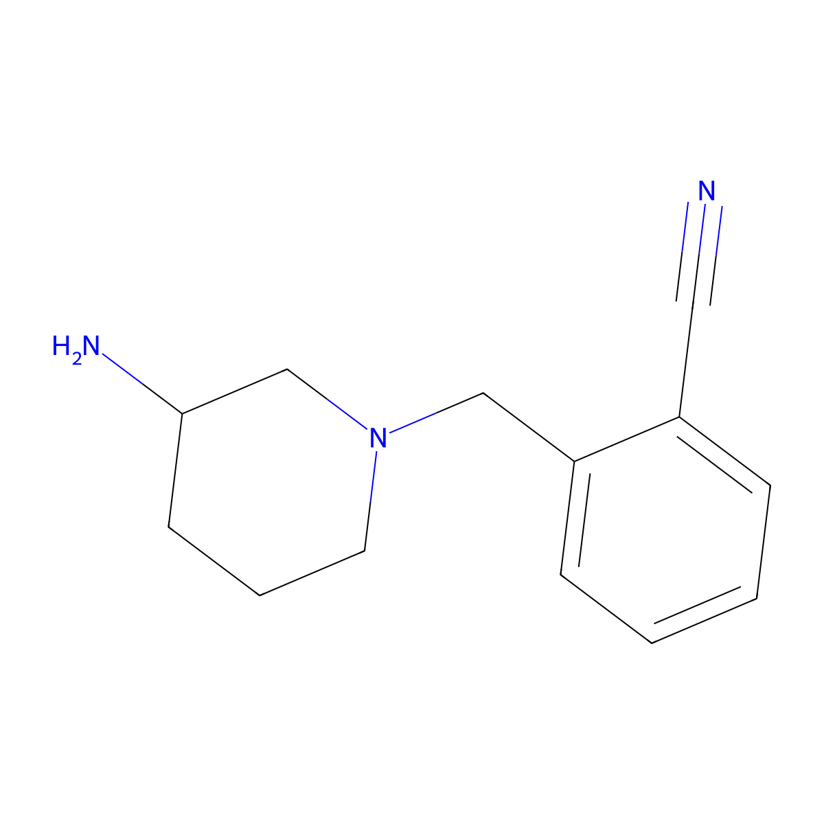 N1-(2-Cyanobenzyl)-3-aminopiperidine molecular structure, CAS 1353254-17-7