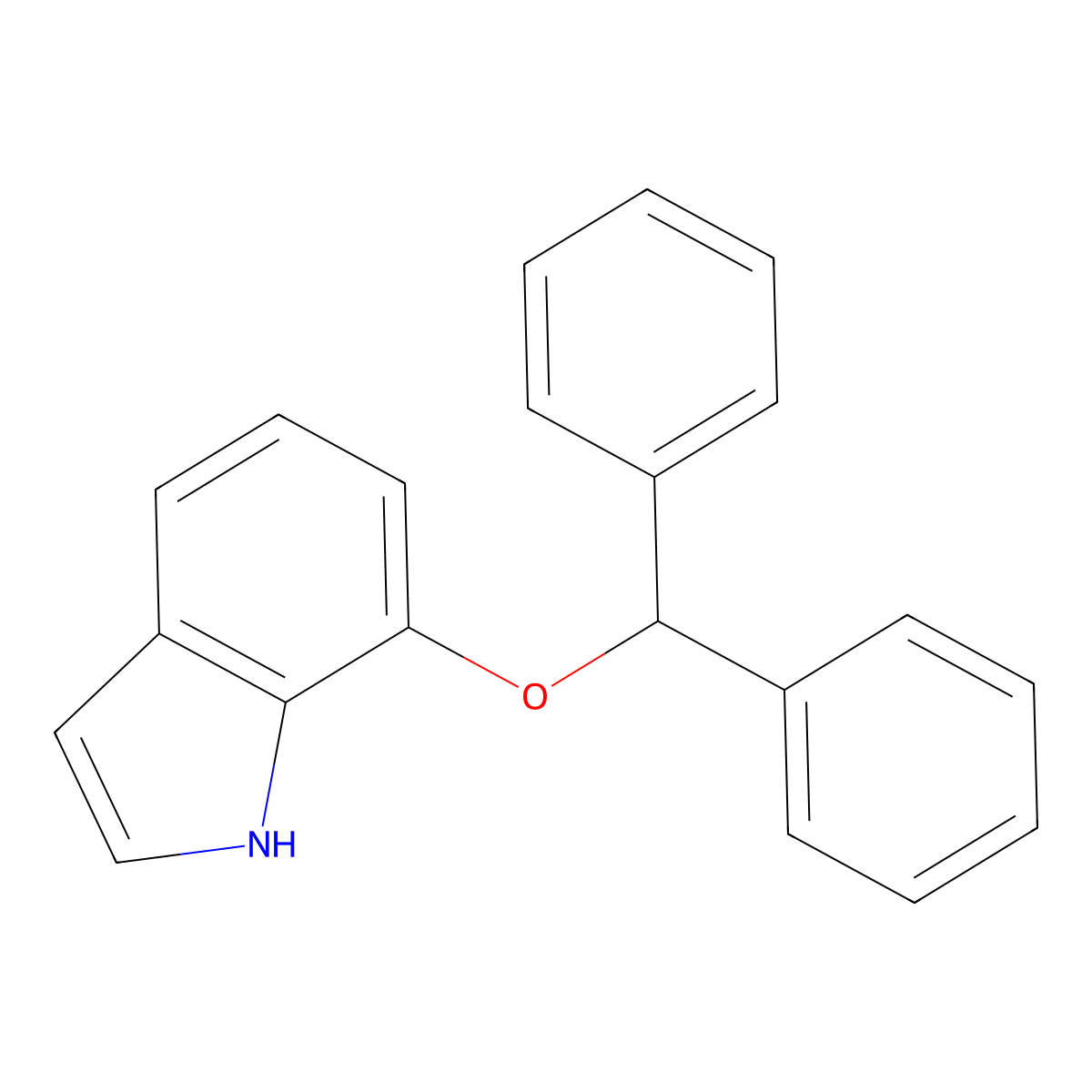 7-(Diphenylmethoxy)-1H-indole molecular structure, CAS 135328-49-3
