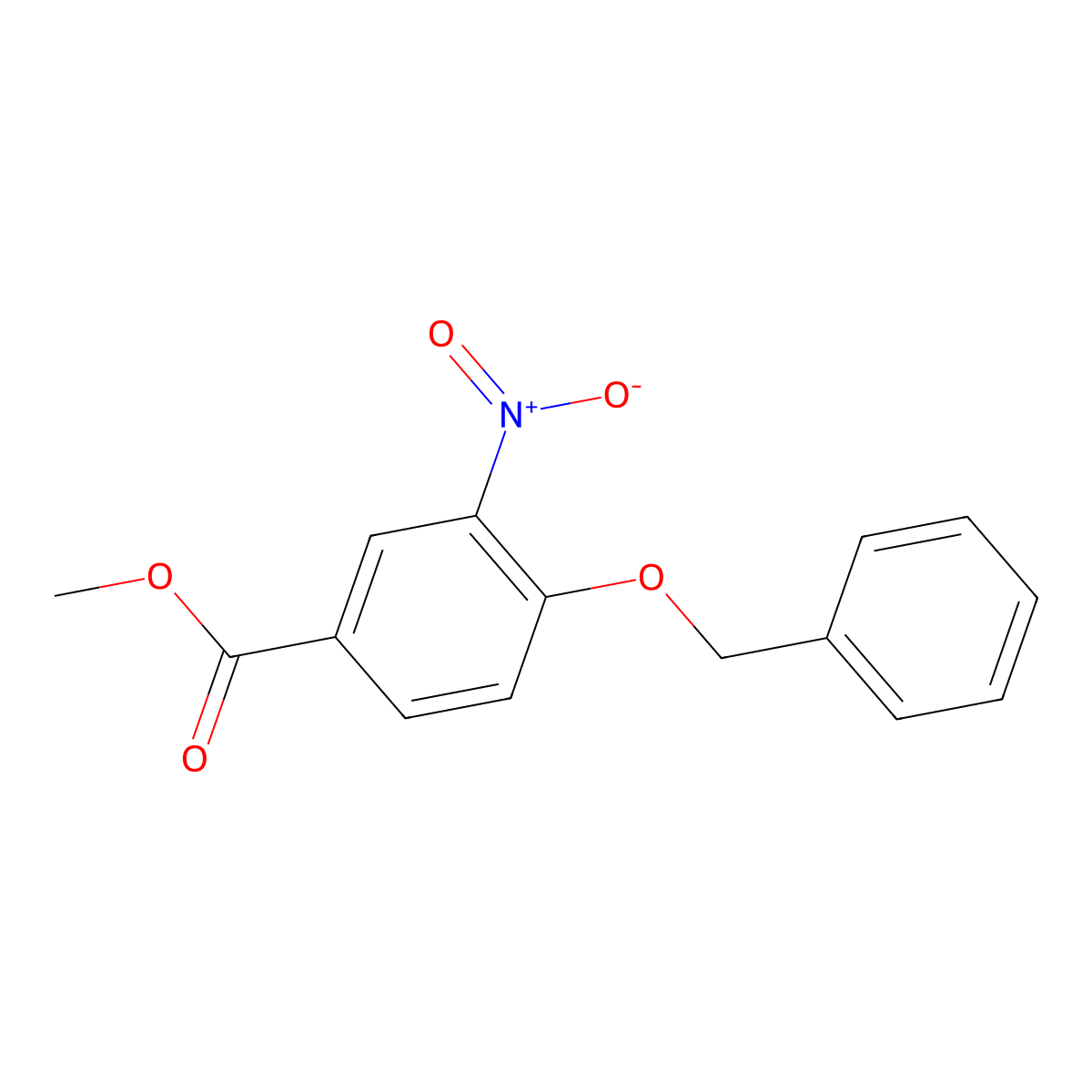 Methyl 4-benzyloxy-3-nitrobenzoate molecular structure, CAS 135328-57-3