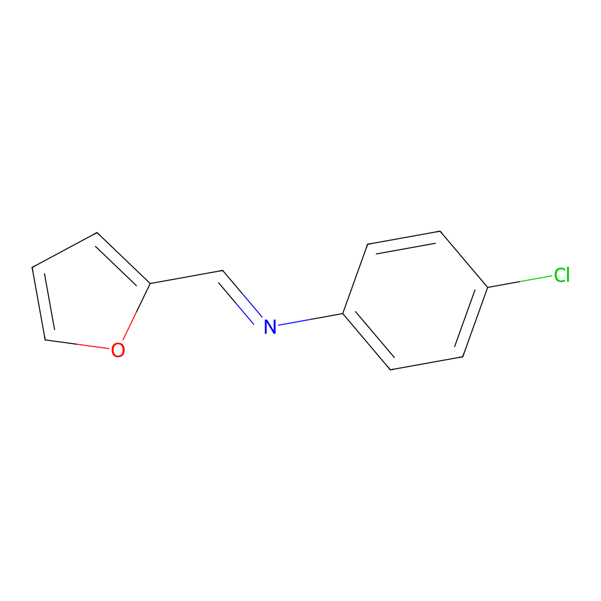 4-Chloro-N-(furfurylidene)aniline molecular structure, CAS 13533-22-7