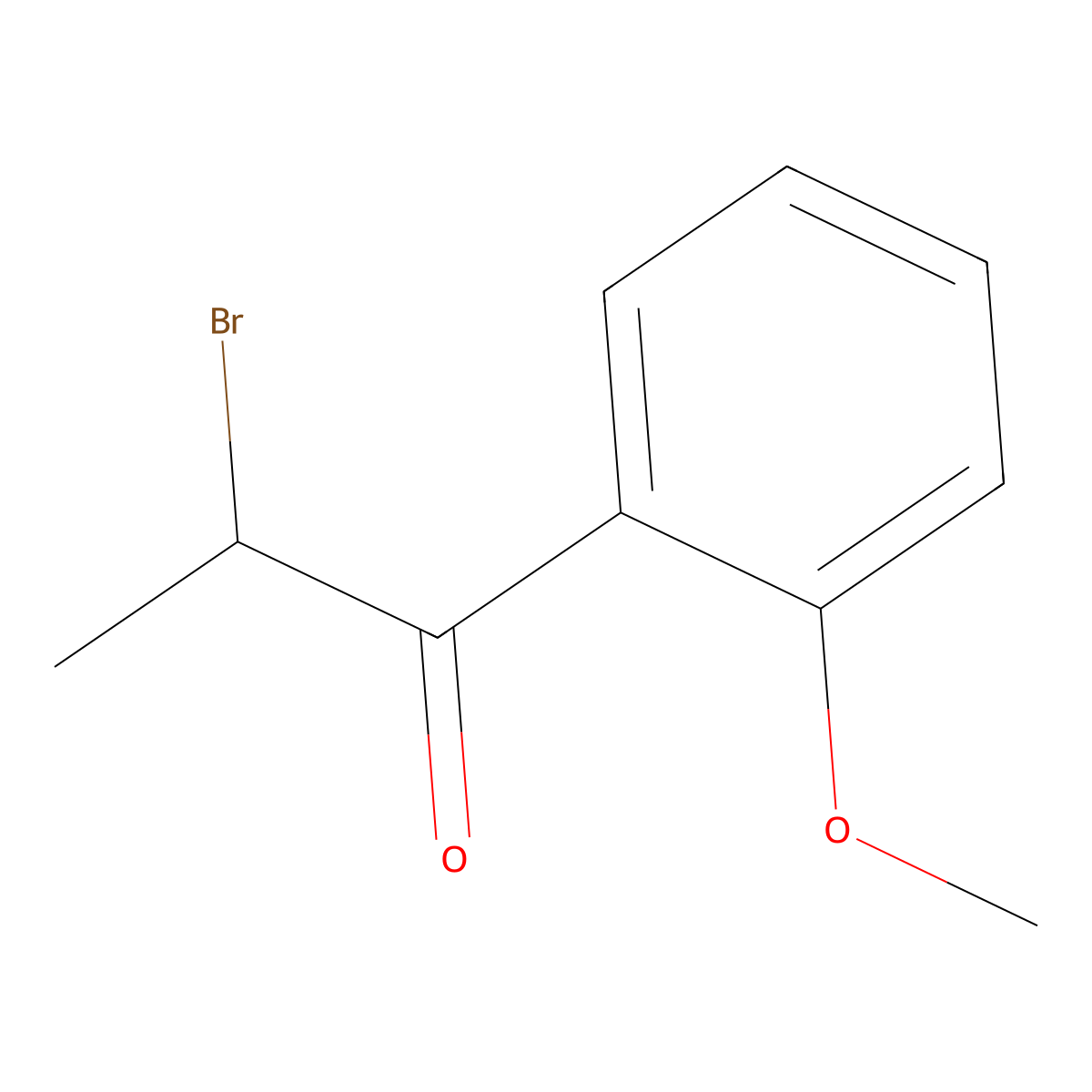 2-Bromo-1-(2-methoxyphenyl)propan-1-one molecular structure, CAS 135333-25-4