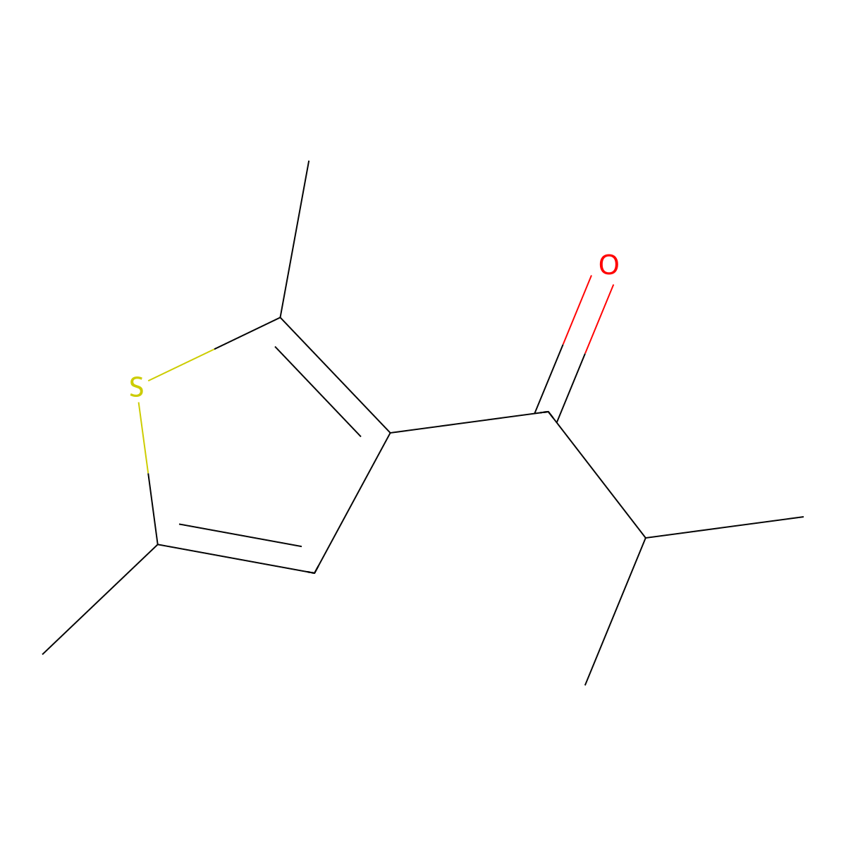 1-(2,5-Dimethylthiophen-3-yl)-2-methylpropan-1-one molecular structure, CAS 135333-91-4