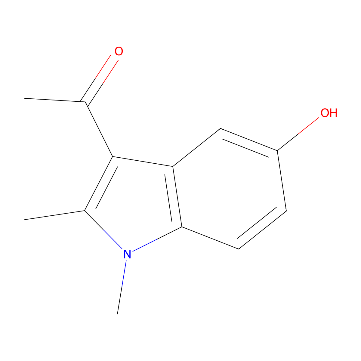 1-(5-Hydroxy-1,2-dimethyl-1H-indol-3-yl)-ethanone molecular structure, CAS 135333-93-6