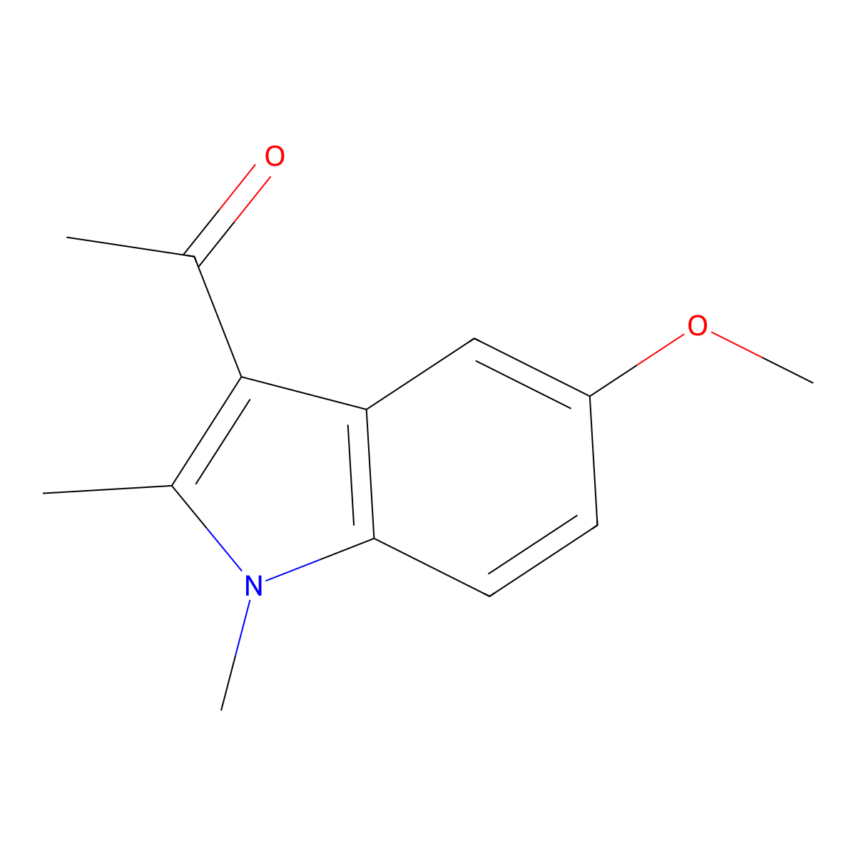 1-(5-Methoxy-1,2-dimethyl-1H-indol-3-yl)ethanone molecular structure, CAS 135333-94-7