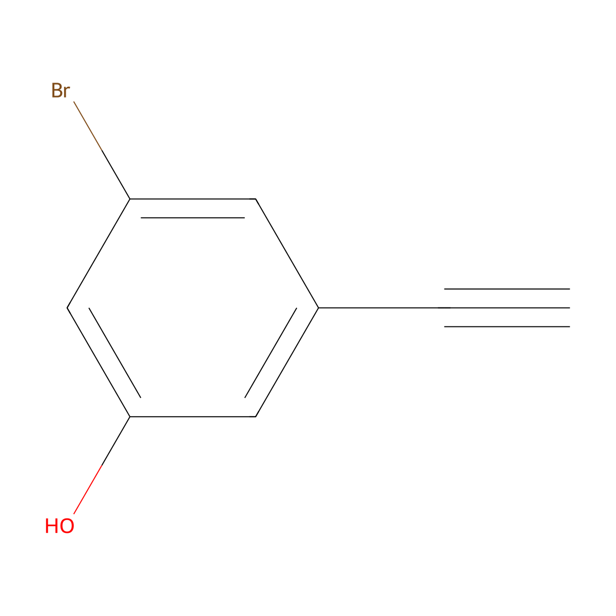 3-Bromo-5-ethynylphenol molecular structure, CAS 1353337-08-2