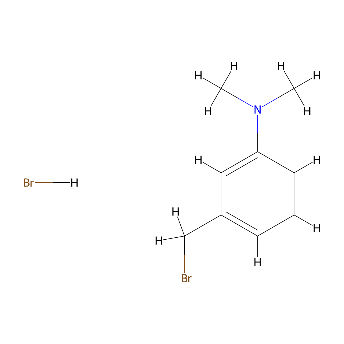 3-(bromomethyl)-N,N-dimethylaniline hydrobromide molecular structure, CAS 135334-15-5