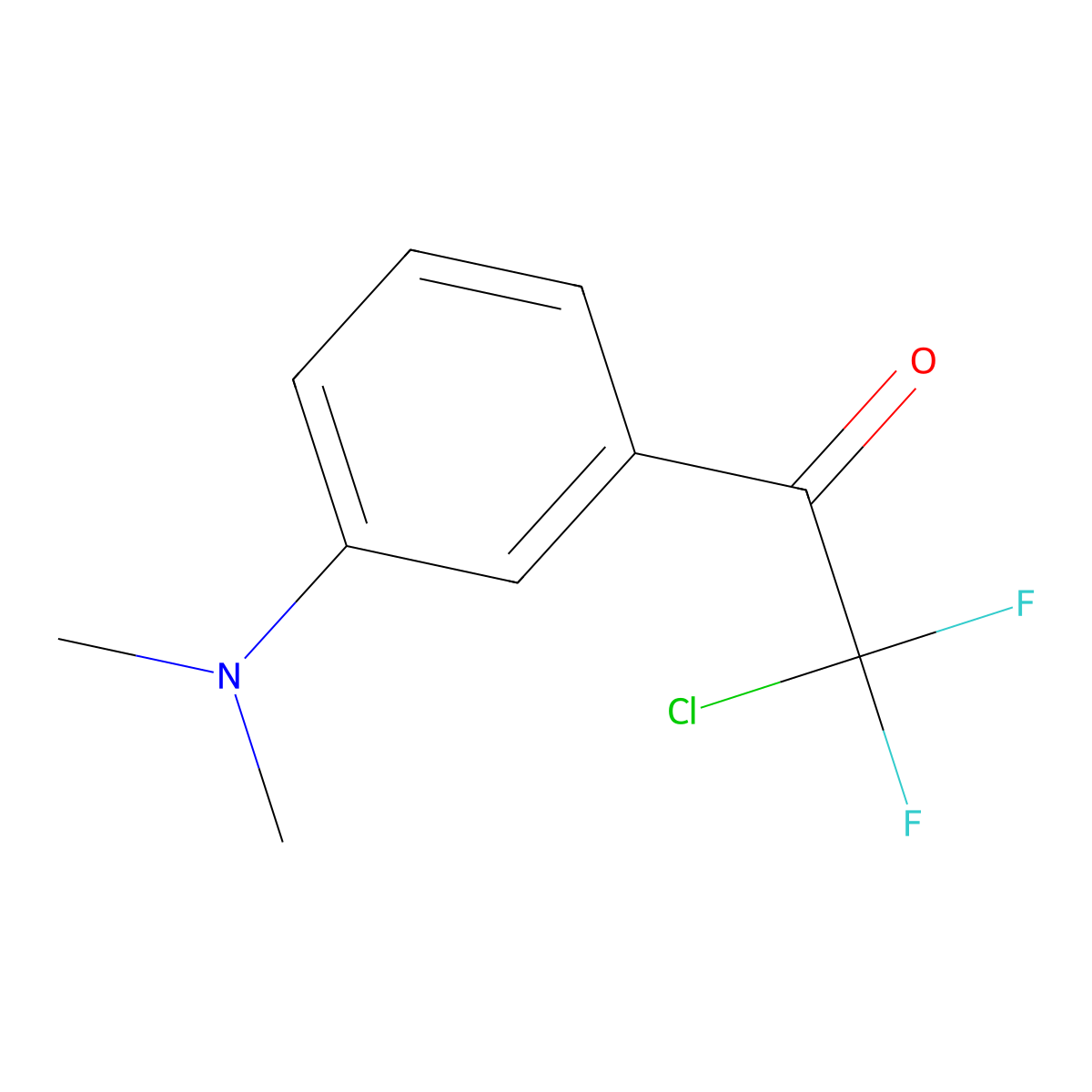 2-Chloro-1-(3-(dimethylamino)phenyl)-2,2-difluoroethanone molecular structure, CAS 135334-16-6