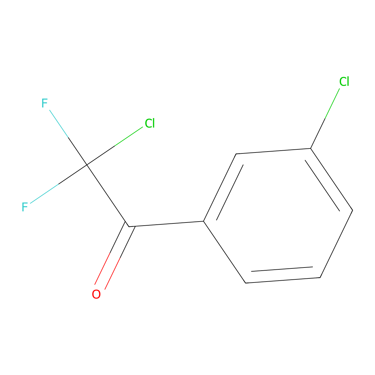 2-Chloro-1-(3-chlorophenyl)-2,2-difluoroethanone molecular structure, CAS 135334-18-8